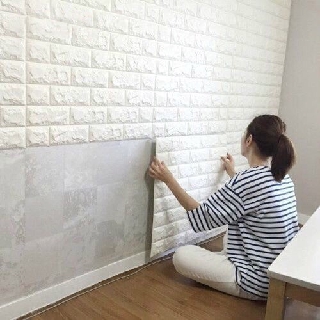 DIY Self Adhensive 3D wall sticker Brick Living Room Decor Foam Waterproof Wallpaper wall paper adhe