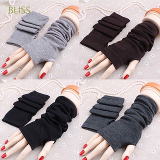 BLISS Good Quality Mitten Fashion Warm Long Gloves Women Knitted Winter Elbow Unisex Hand Fingerless