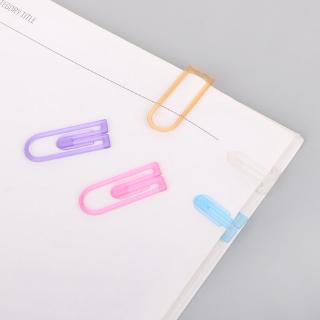 love*60pcs Small Mini Paperclip Kawaii Candy Color Clear Stationery Binder Clip Table (5)