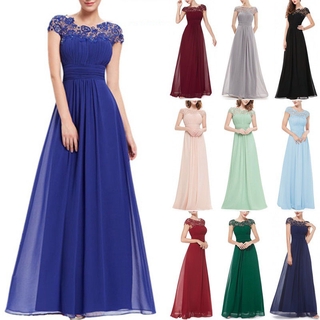 【New Products】Women's Formal Long Maxi Dresses Lace Wedding Party Dinner Elegant Evening Dress