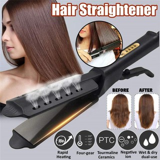 Professional Hair Straightener Four-Gear Temperature Adjustment Ceramic Tourmaline Ionic Flat Iron Hair Straightener Comb (1)