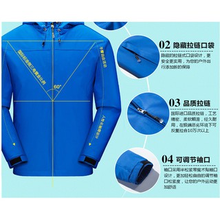 sports windbreaker men's sportswear hooded windbreaker tide hoodies waterproof jacket warm jacket S- (7)