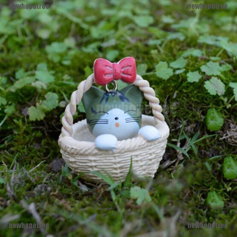 NTPH Garden Cat Ornament Miniature Figurine Resin Craft Plant Fairy Dollhouse De FAD