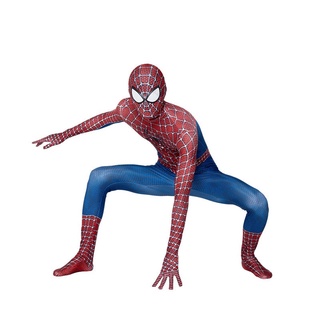 Hot selling superhero spiderman costume tights kids Zentai Halloween cosplay jumpsuit 3D style