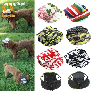 ✔✇♛SL Pet Dog Baseball Cap With Ear Holes Puppy Canvas Hat