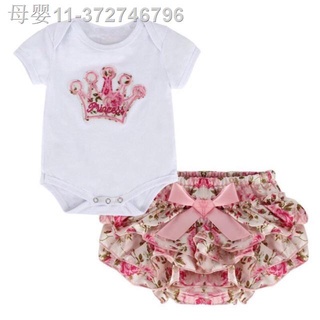 ◑Baby Girl Infant Princess Pink Onesie Romper Tutu Dress Set