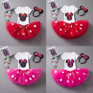 Baby Girls Christmas Dress 2 year old Birthday Dress for Infant Girls First Birthday Outfits Mouse Toddler Girl Baptism Dress