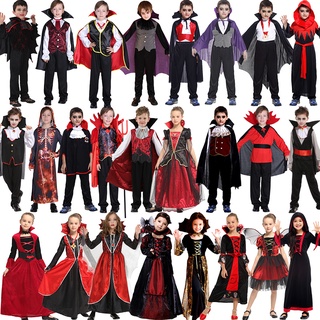 Halloween Kids Costume Boys Vampire Costume Bat Devil Ghost Elf