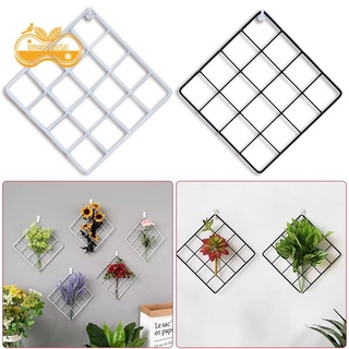 Nordic Ins Style Metal Mesh Grid Wall Photos Grids Pictures Postcards Frame Iron Storage Rack Holder Home Bedroom DIY Decoration white