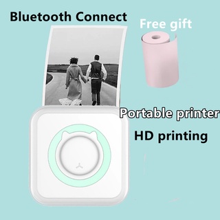 Mini Portable Thermal Printer Paper Photo Pocket Thermal Printer 57 Mm Printing Wireless Bluetooth A (1)