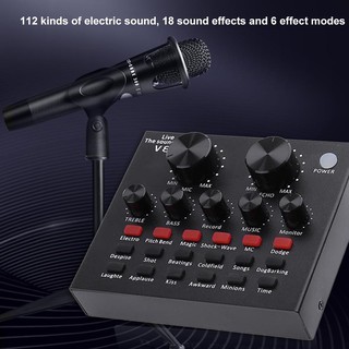 V8 Audio USB Headset Microphone Webcast Live Sound Card for Phone Computer (1)