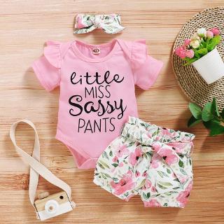 NNJXD Newborn Baby Girls Clothes Tops T-shirt+Shorts 2PCS Outfits Set Floral Printed Cute Clothing Sets Summer Baby Outfits