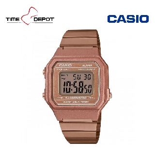 Casio B650WC-5ADF Digital Rose Gold Stainless Steel Strap Watch For Women