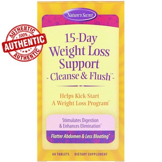 Nature's Secret, 15-Day Weight Loss Support, Cleanse & Flush, 60 Tablets