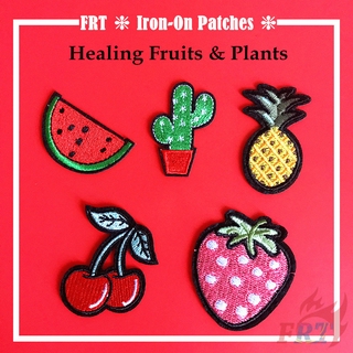 ☸ Healing Fruits & Plants Iron-on Patch Set ☸ 5Pcs/set Diy Iron on Sew on Badges Patches