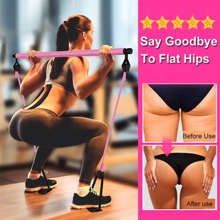 New Fitness Yoga Pilates Bar Stick Crossfit Resistance Bands Trainer Yoga Pull Rods Pull Rope