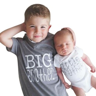 Fshion Summer Baby Boys Romper Big Brother T-shirt Outfits Family Set