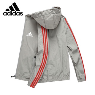 Adidas Windbreaker Jackets Men's Sunscreen Casual Loose Hooded Jacket Sports Breathable Thin Jacket (4)