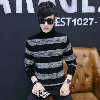 955 knitted longsleeve turtleneck with the stripes for men's