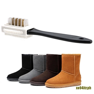 【XO94iTR】Chic 3-Sides Cleaning Brush For Suede Nubuck Shoes Boot Cleaner