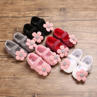 Baby Shoes Prewalker Newborn Girls Shoes Bow-knot Cute Anti-Slip Infant Toddler Soft Sole Princess Shoes Baby Shoes for Christening 0-18M