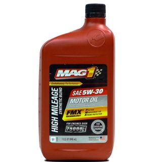 MAG1 5W30 HIGH MILEAGE API SN SYNTHETIC BLEND ENGINE OIL