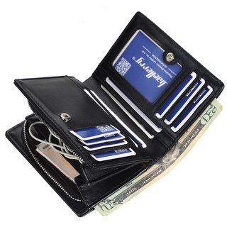 ✸﹉Fashion Men Wallets Name Engraving Zipper Card Holder High Quality Male Purse New PU Leather Coin