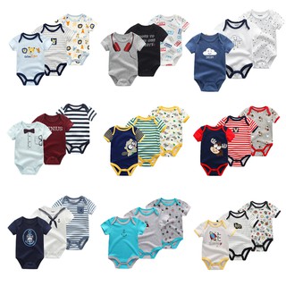 3 PCS / LOT baby jumpsuit baby clothes short newborn sleeves summer cotton Baby Spots 0-12M