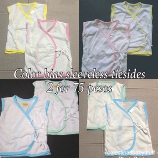 Color line bias newborn baby sleeveless tiesides