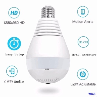 ▲V380 LED Bulb Light WIFI Spy Camera Security Camera (1)