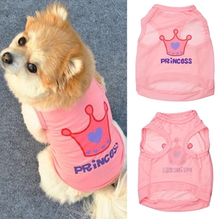 [OSUN]Pet Dog Cat Crown T-shirt Vest Summer Puppy Pet Clothes Dog Cat Pet Supplies