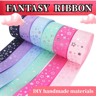 ️ ️New Star Ribbon, 25mm bow ribbon, 5 yards/roll DIY Hair Ornament Gift Wrapping ribbon