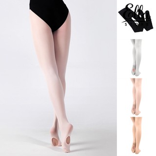 [Ellastore] Convertible Tights Dance Stocking Footed Socks Ballet Pantyhose for Kids Adults