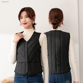 2021 new style down vest women s short lightweight mother s vest warm inner tank middle-aged and eld