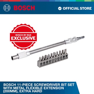 Bosch 11-piece screwdriver bit set with metal flexible extension (200mm), Extra Hard (1)