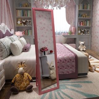 【In stock】Whole body mirror dressing mirror floor mirror European simple Ikea dormitory paste wall m (6)