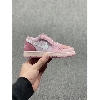 Air Jordan 1 Mid AJ1 for kids shoes boy's and girl's basketball shoes pink
