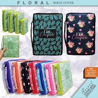 Stationeryﺴ☾Bible Cover with Zipper Bible Cover Case Bible Book Cover Case BIBLE CASE FLORAL