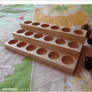 Wooden Essential Oil Tray Organizer Show stand Rack for Display and Storage