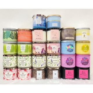 Bath and Body Works 3 Wick Scented Candles
