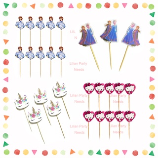𝐋𝐢𝐥𝐢𝐚𝐧 𝐏𝐚𝐫𝐭𝐲 𝐍𝐞𝐞𝐝𝐬 character cupcake topper（10pcs one pack）
