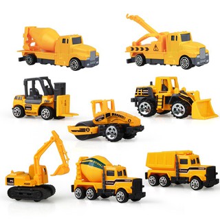Kids 8pcs Mini Diecast Engineering Car Tractor Model Construction Car Boys Gift