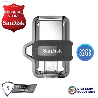 ❆SanDisk Ultra SDDD3 32GB OTG / Dual USB Drive M3.0 (Translucent Black)