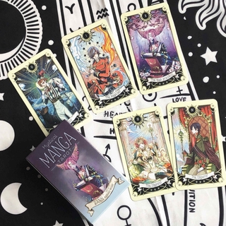 SHIP IN 24HRS! 78PCS Mystical Manga Tarot Cards Durable Fashionable Tarot Games Cards