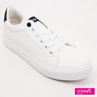 Crissa Steps Ladies Lace Up Shoes CSC06-0735 (White/Black) (1)