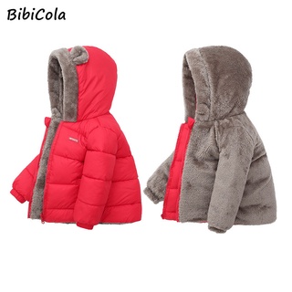 Children Outerwear Winter Kids Jackets for Baby Boys Thick Coats Girls Warm Hooded Velvet Jacket 2-6