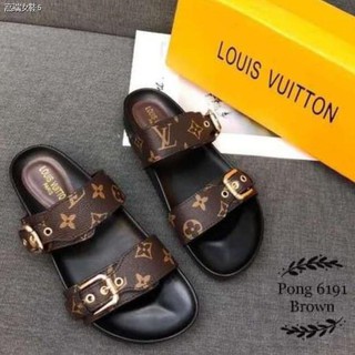 sandals women ☃LV Sandals for Women Flat (Add 1 size ) Classicl Louis Vuitton Printed logo Womens Sl