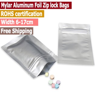 100 pc Mylar Aluminum Zip lock Pouches Bags,Food Storage Bags Zip lock Pouches Smell Proof Width