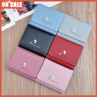 ☌☁✔Women s wallet female short student 2021 new Korean soft wallet three-folding multi-function clutch small wallet