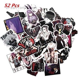52 Pcs Tokyo Ghoul Japan Anime Stickers For Laptop Luggage Car (1)